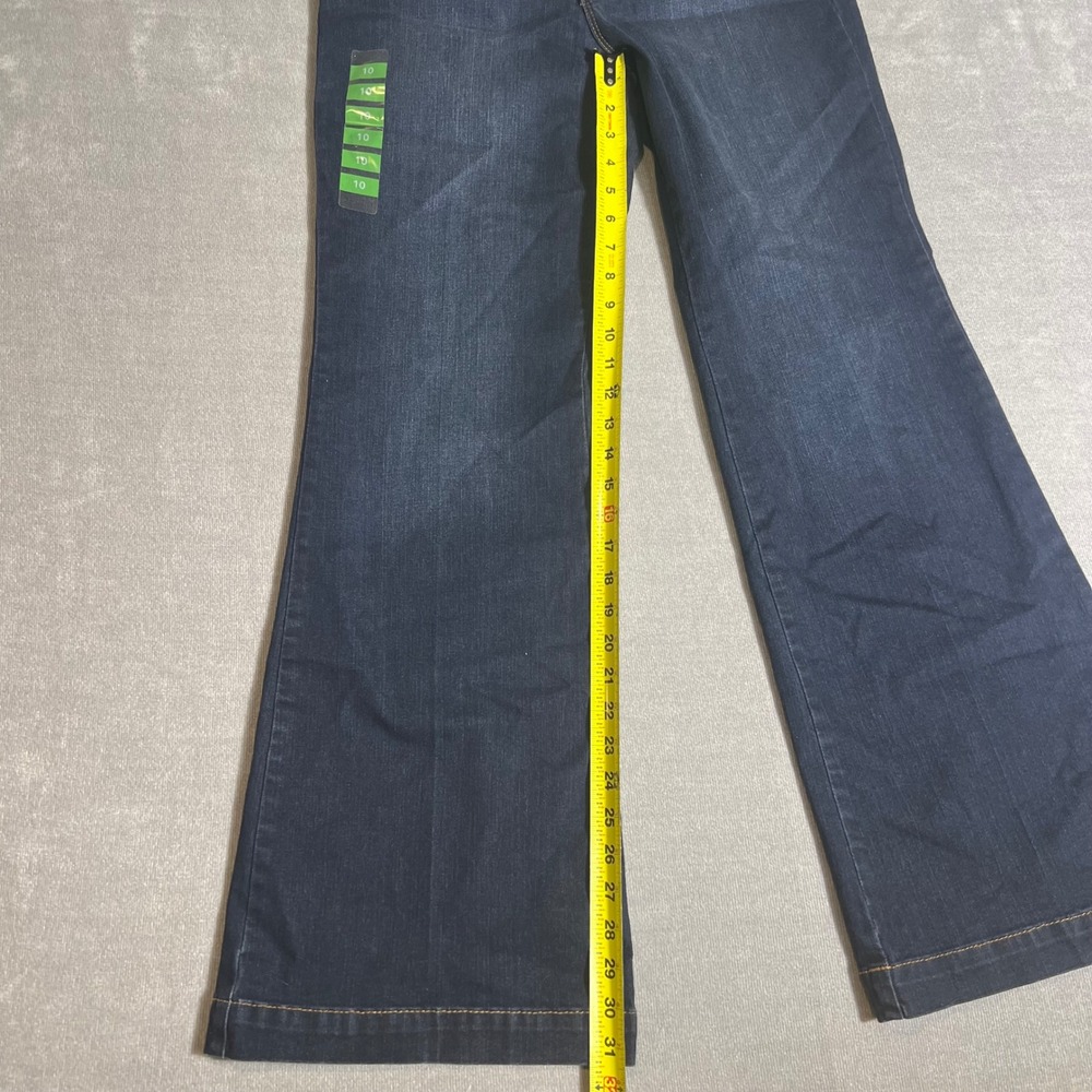 Gloria Vanderbilt Womens Hi Rise Trouser Flare Jeans Indigo Blue Size 10 NWT - Picture 4 of 10